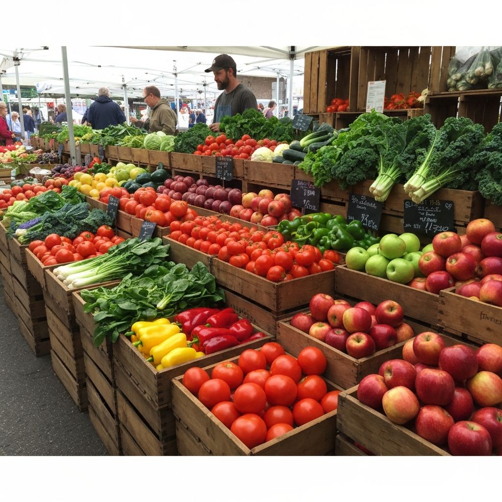 Fresh produce at market